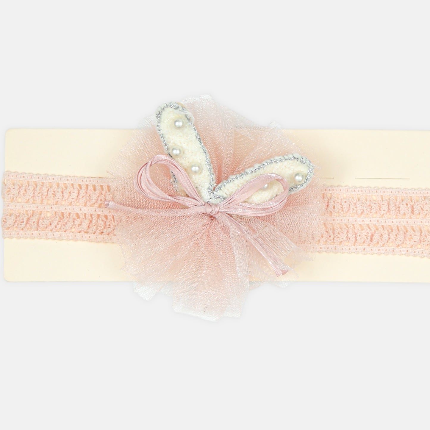 Pink Butterfly Tulle Headband