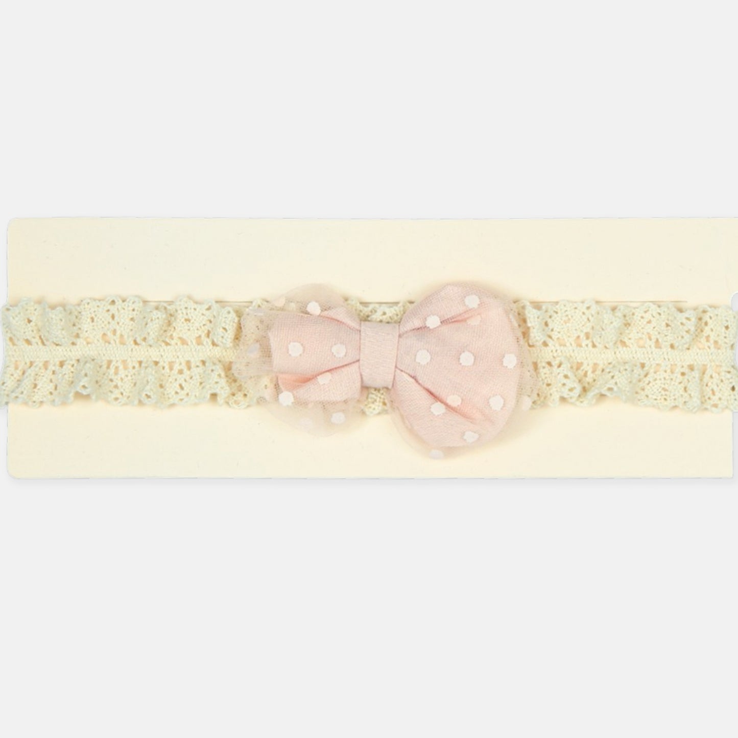 Blush Polka Dot Eyelet Headband