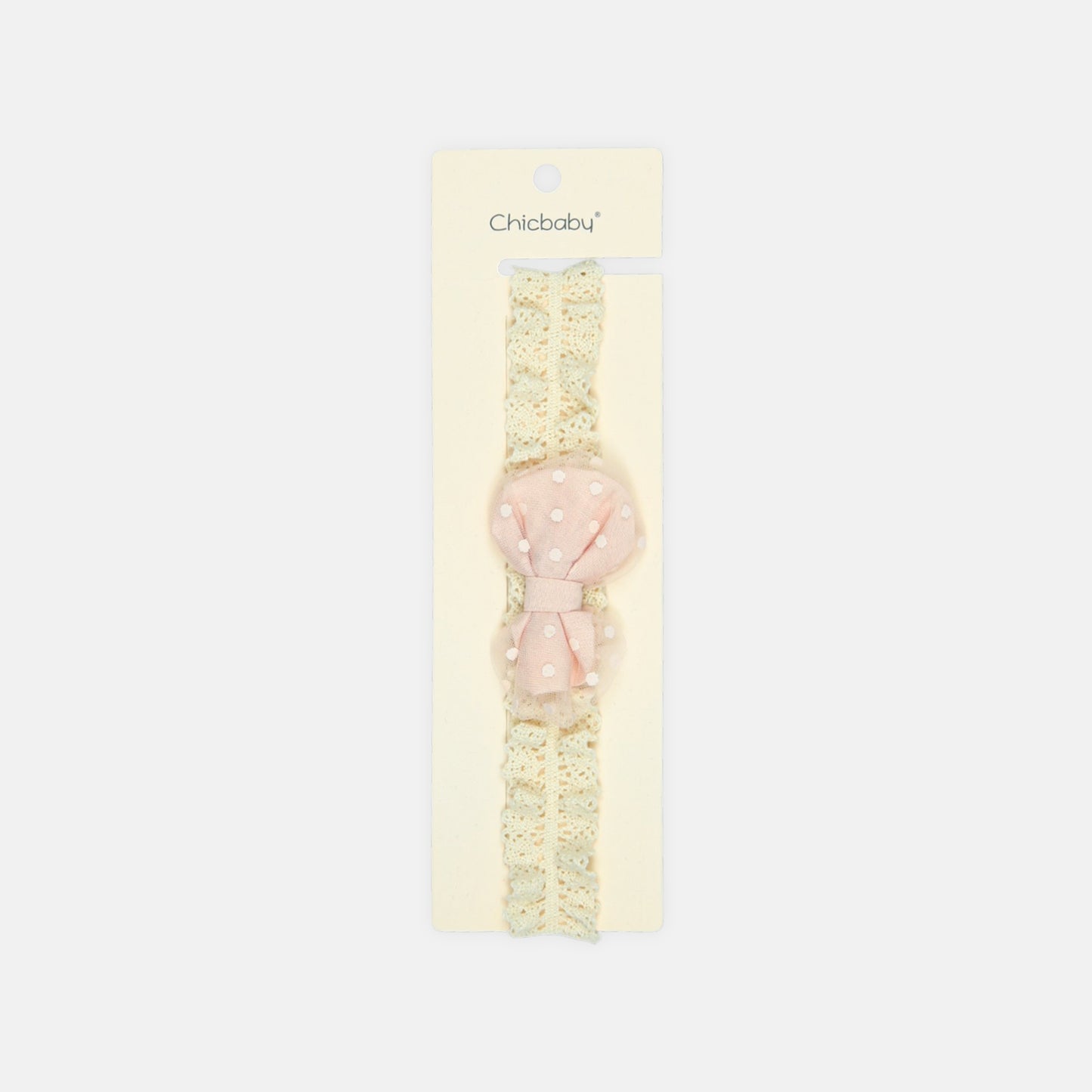 Blush Polka Dot Eyelet Headband