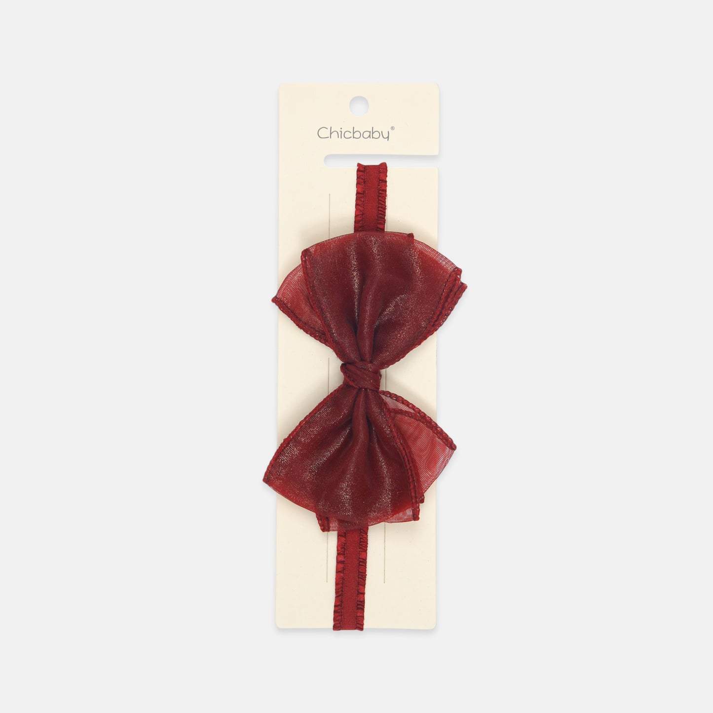 Maroon Chiffon Bow Headband