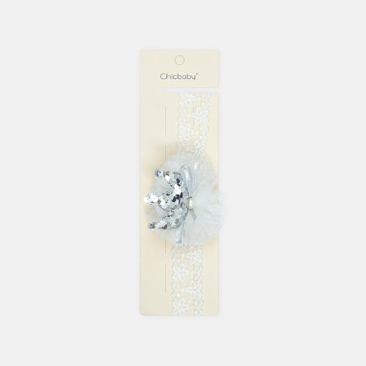Shimmering Silver Crown Headband