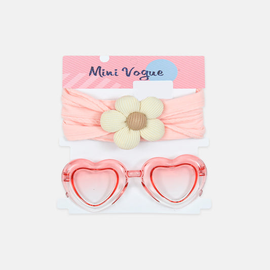 Pink Heart & Daisy Accessory Set