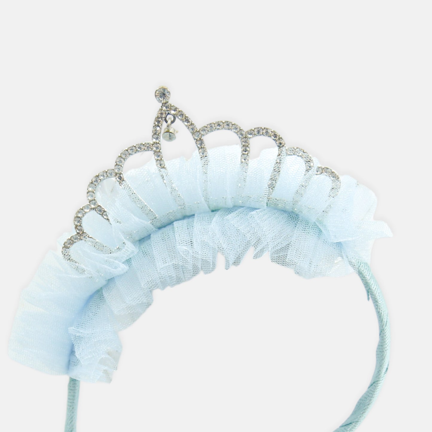 Blue Ruffle Tiara Headband
