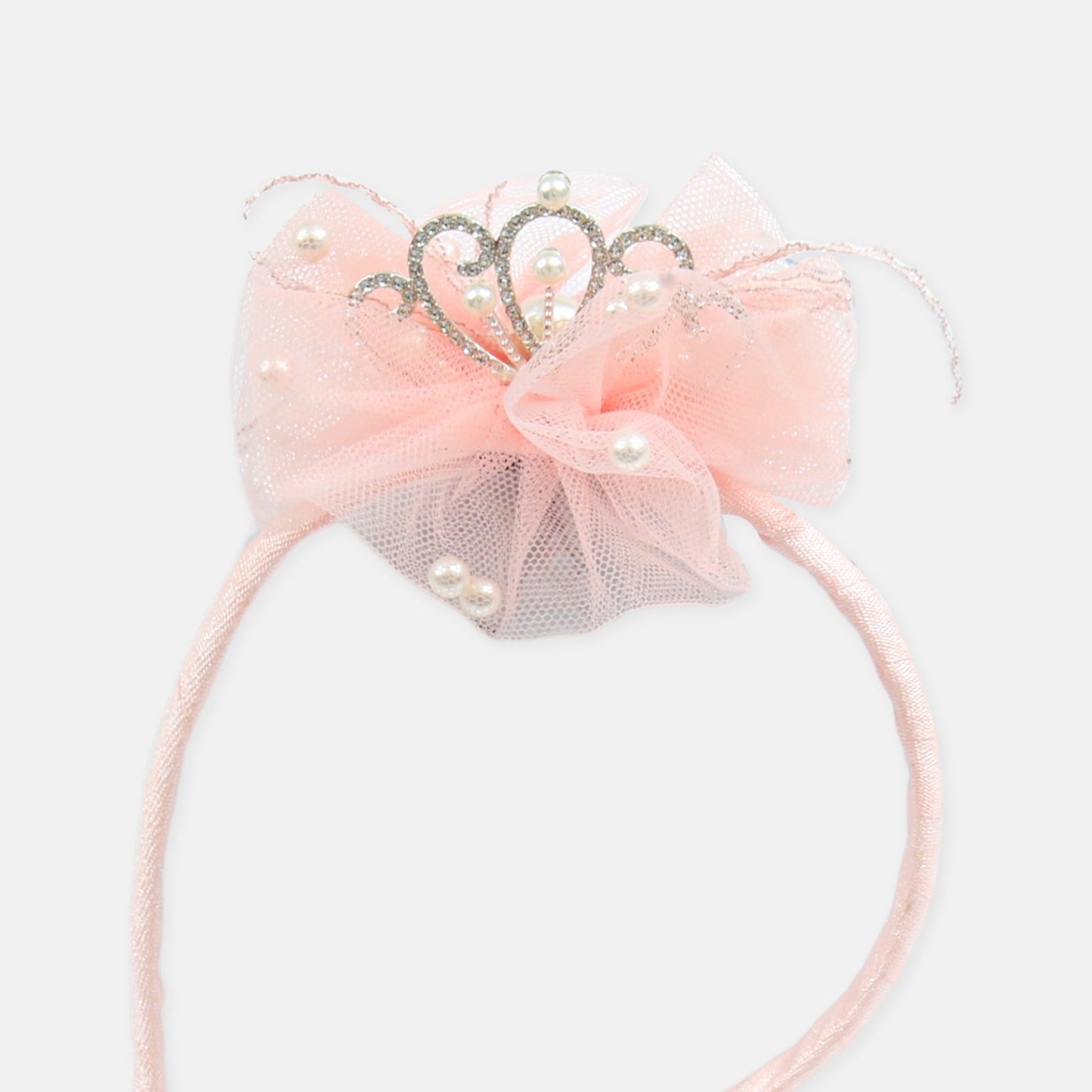 Pink Tulle Tiara Headband