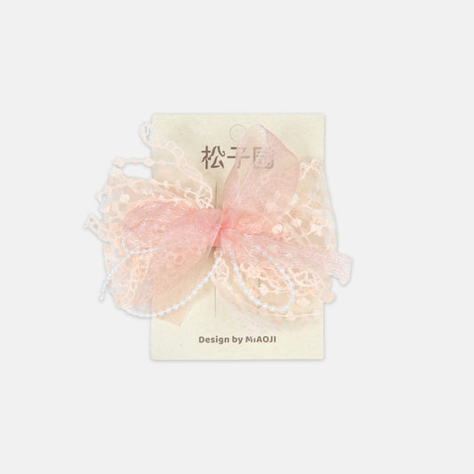 Pink Victoria Lace Clip