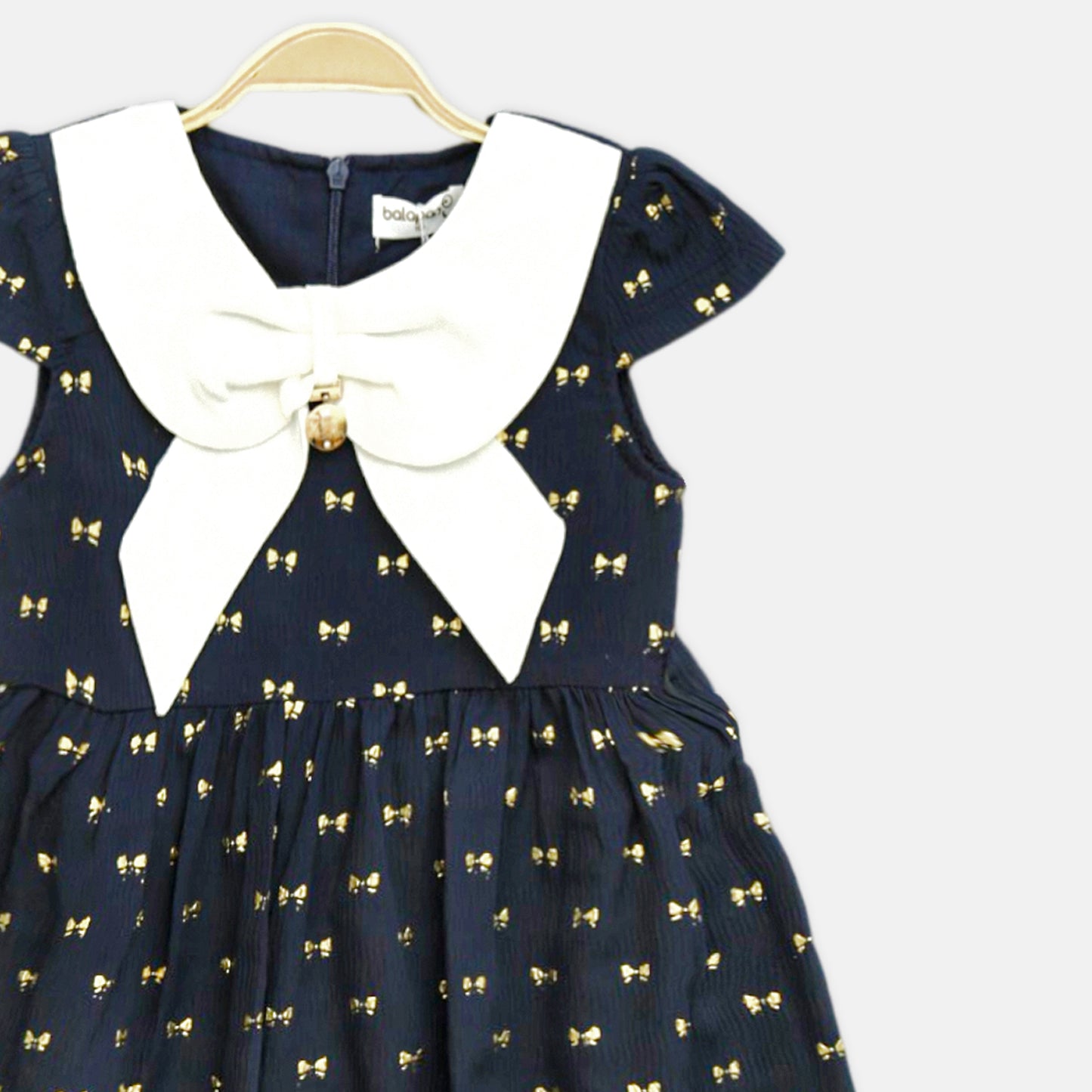 Navy Gold-Bow Frock