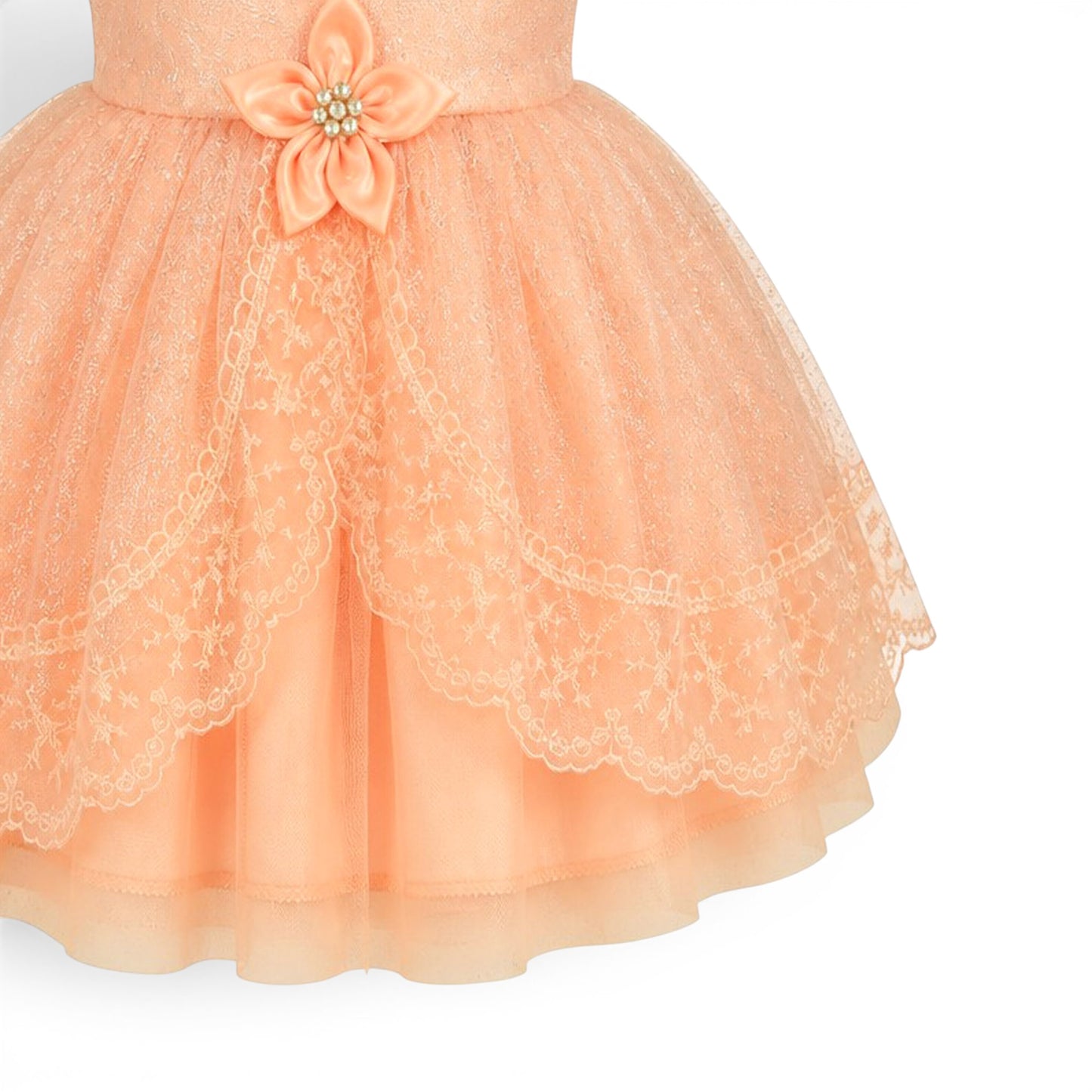 PINK FLORAL ACCENT BABY GIRL FANCY FROCK GIFT SET