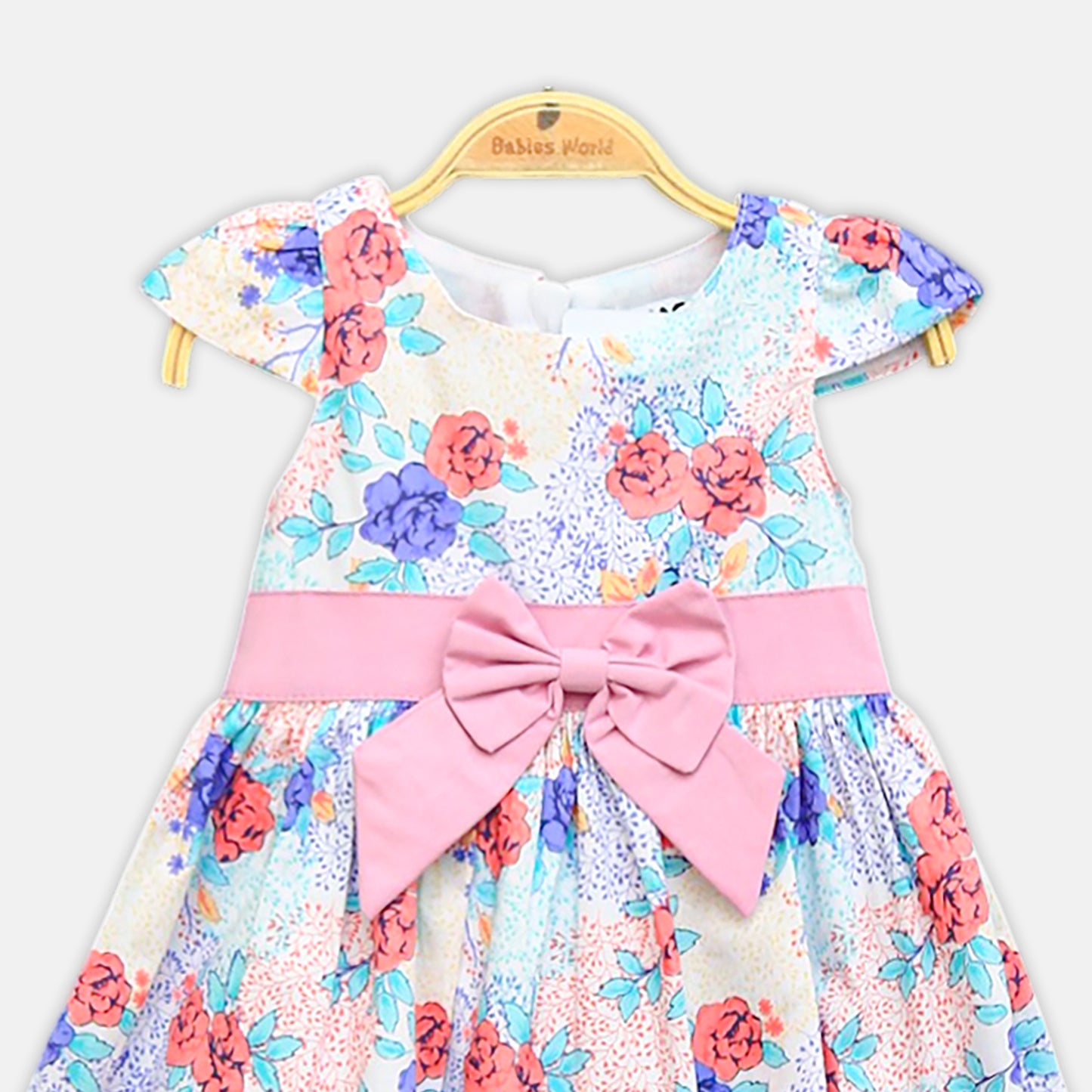 Pink Blossom Dress & Hat Set
