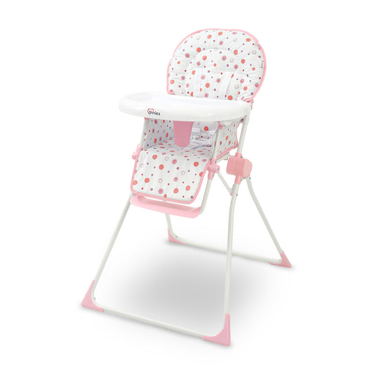 TINNIES PREMIUM POLKA DOT FOLDABLE HIGH CHAIR