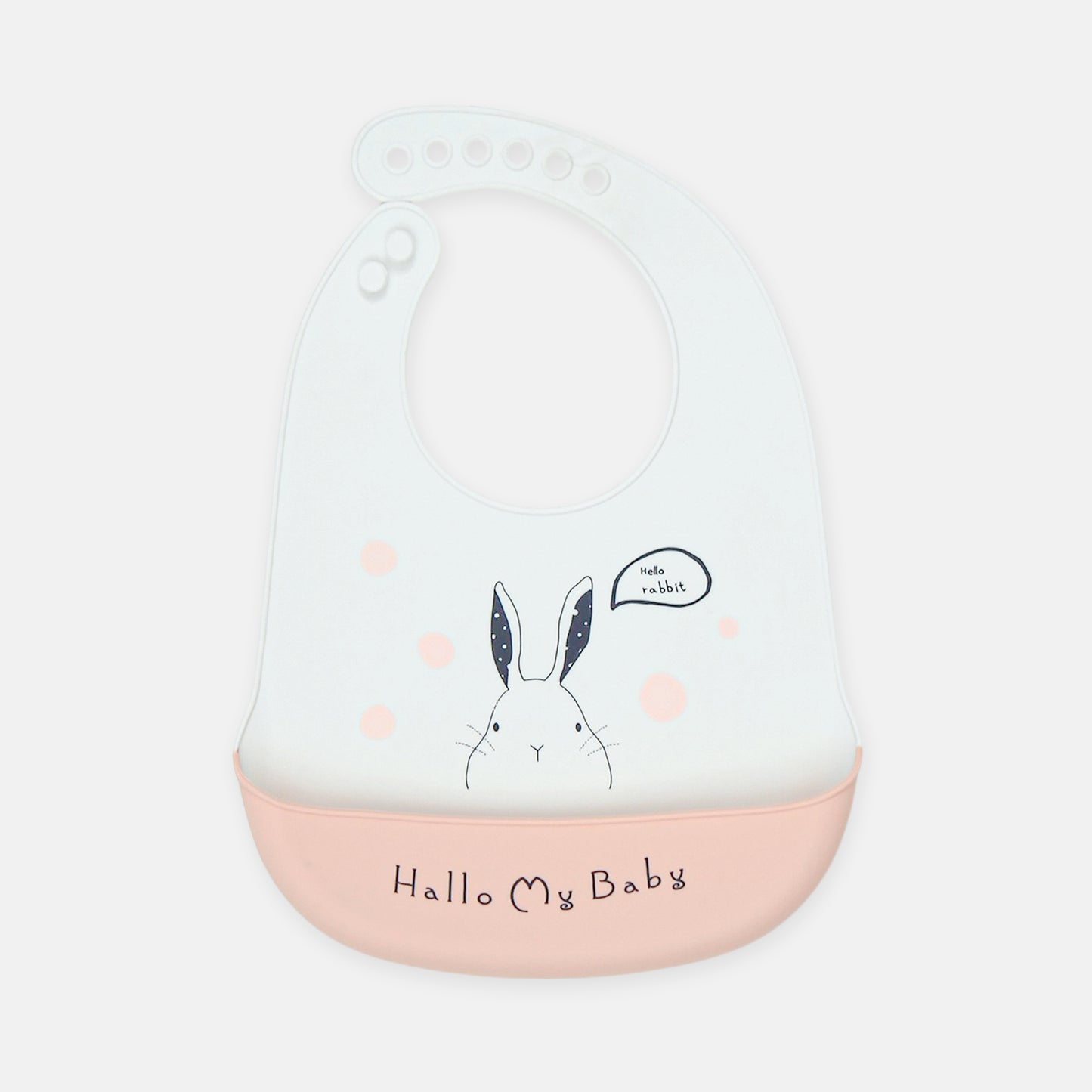 Minimalist White Bunny Silicone Bib