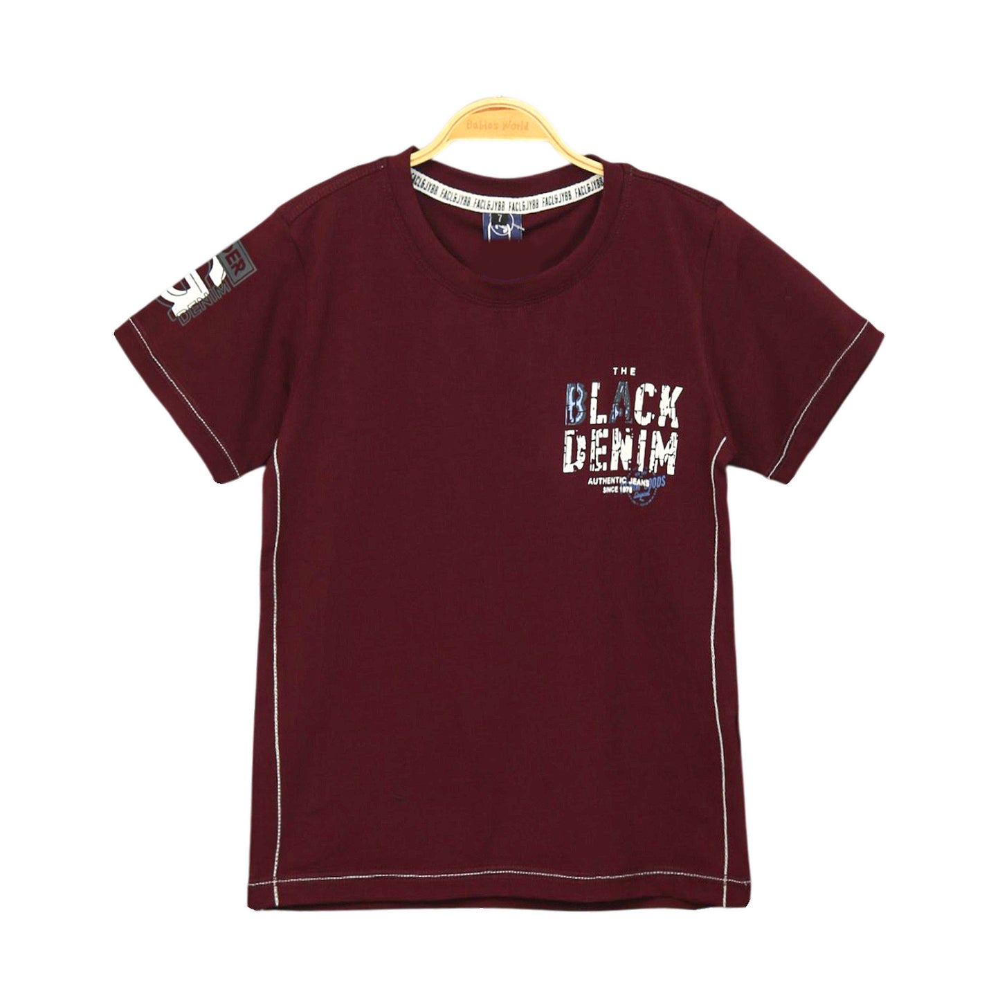 BLACK DENIM GRAPHIC TEE