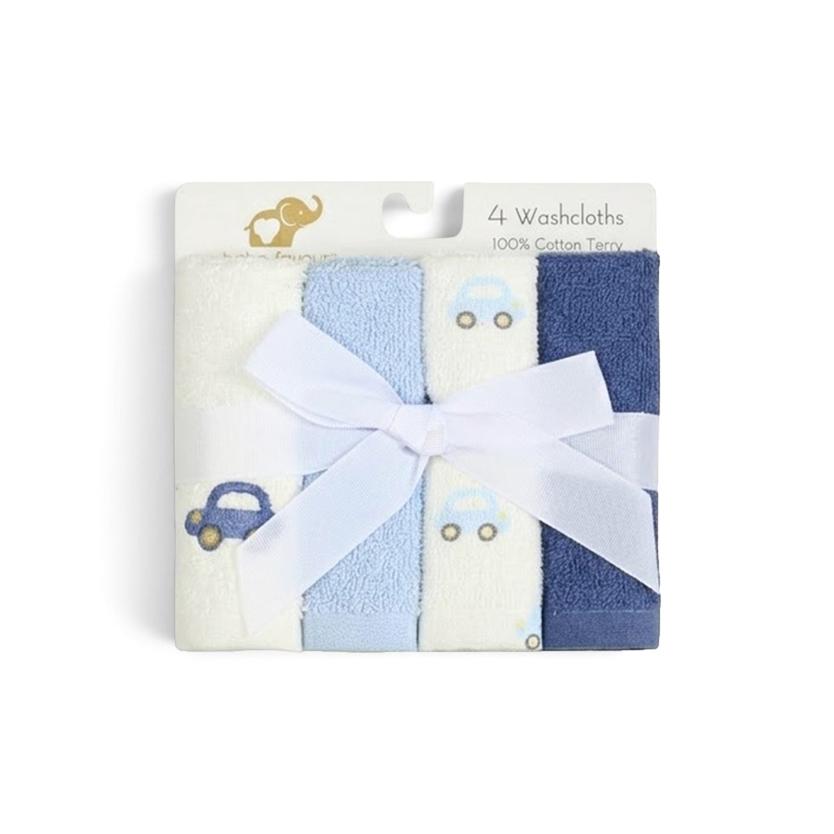 CAR EMBROIDERY FACE TOWEL PK-4