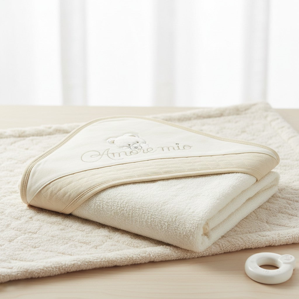 AMORE MIO HOODED BATH TOWEL
