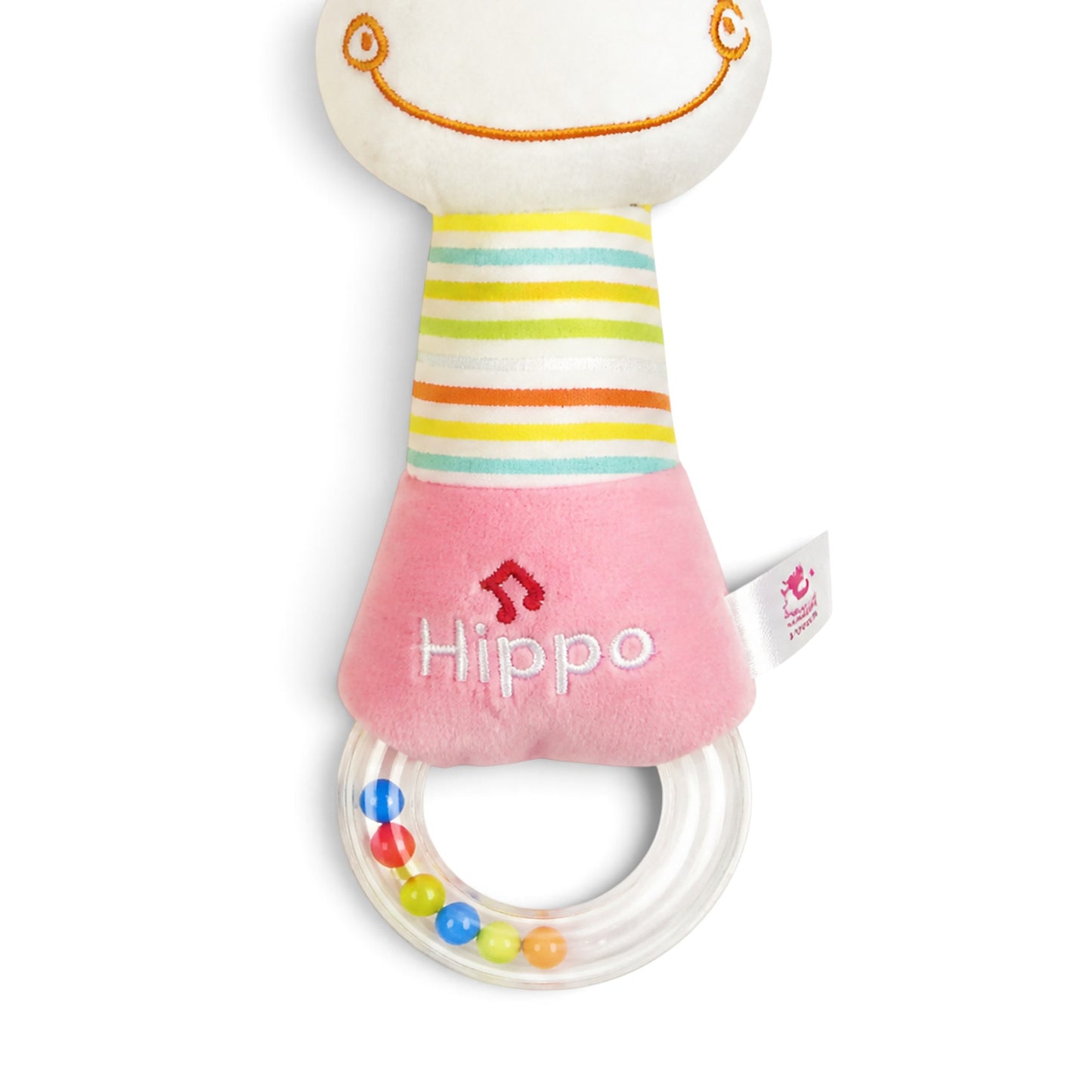 JACKBABY HIPPO PLUSH RATTLE TOY
