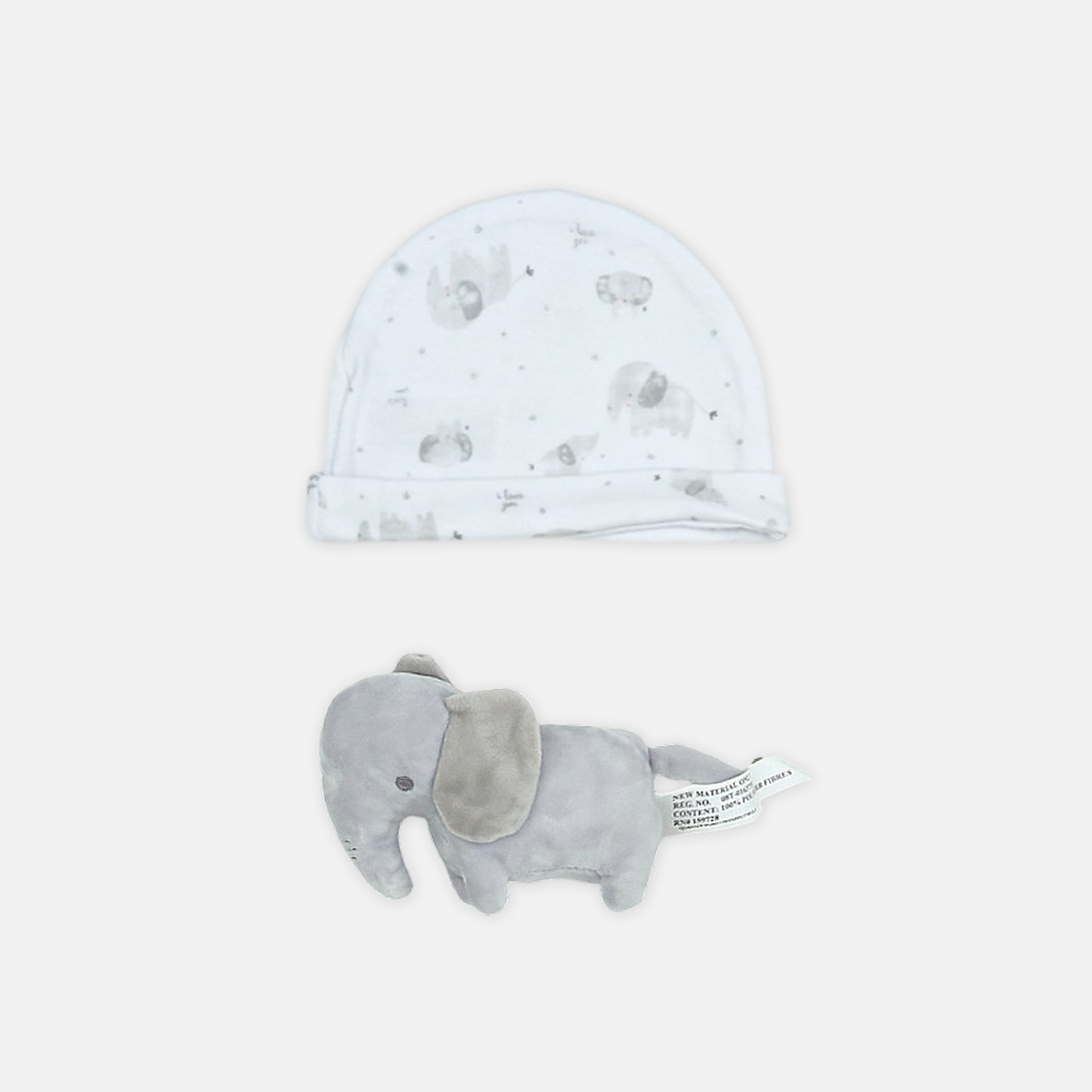 Elephant Friends Gift Set Grey/White Pk-9