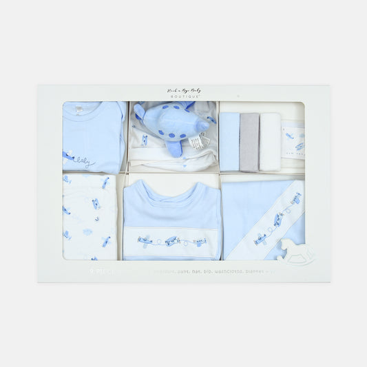 Playful Dolphin Newborn Gift Set Blue Pk-9