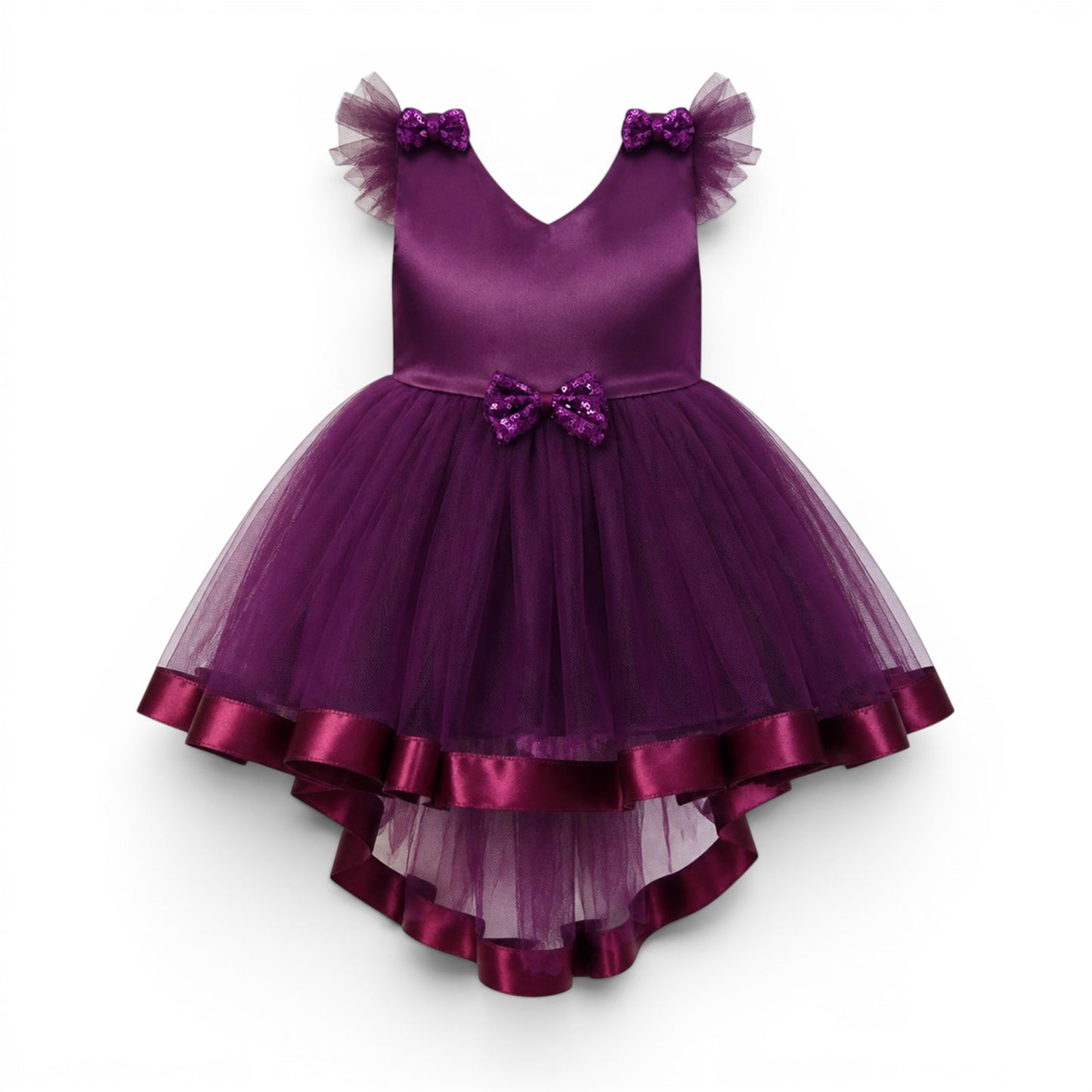 PURPLE BABY GIRL FANCY FROCK GIFT SET