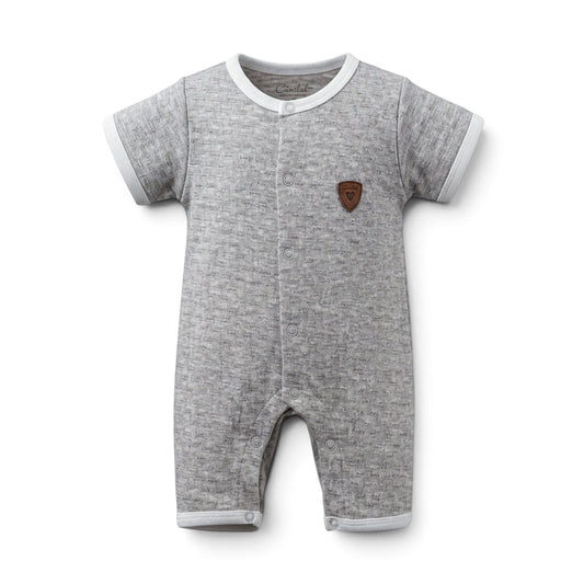 GREY TEXTURED TEXTURED BABY ROMPER