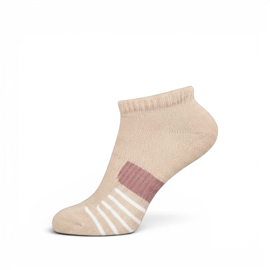 DUSKY PINK STRIPED GIRL SOCKS