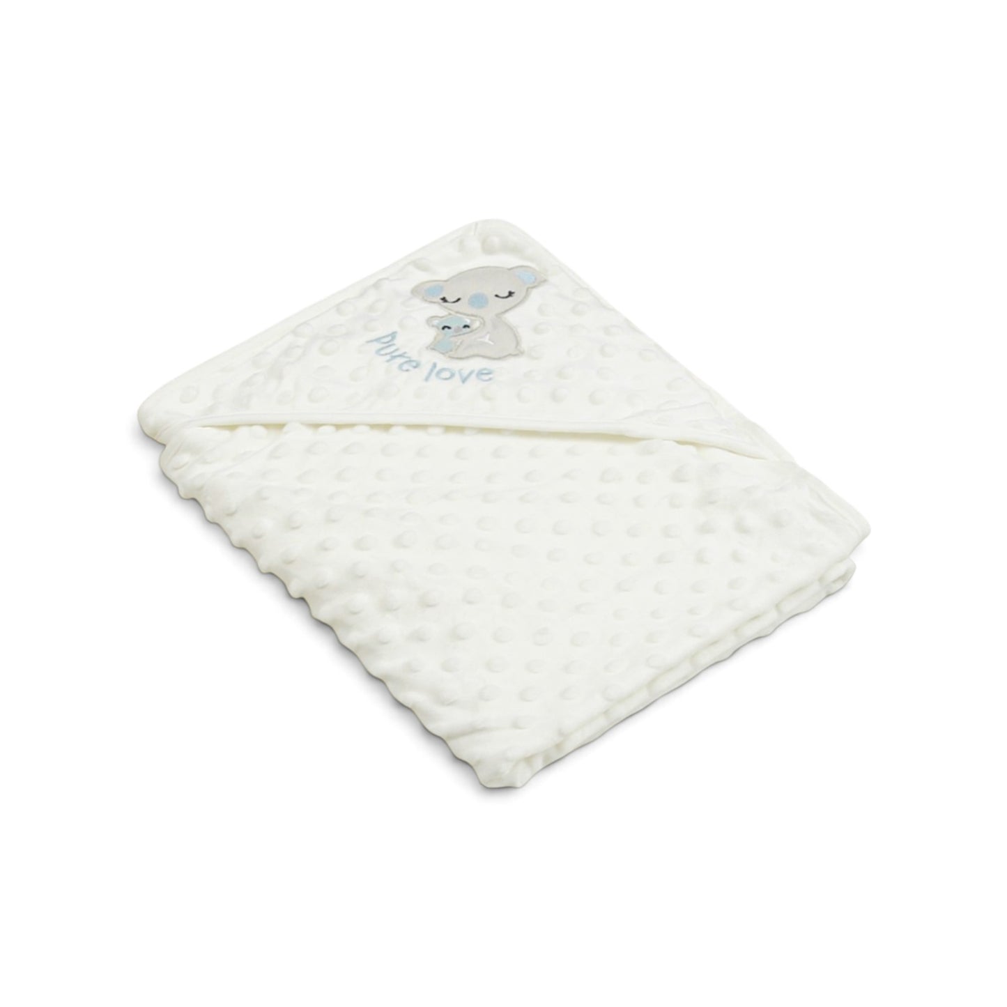 PURE LOVE WHITE BABY BLANKET