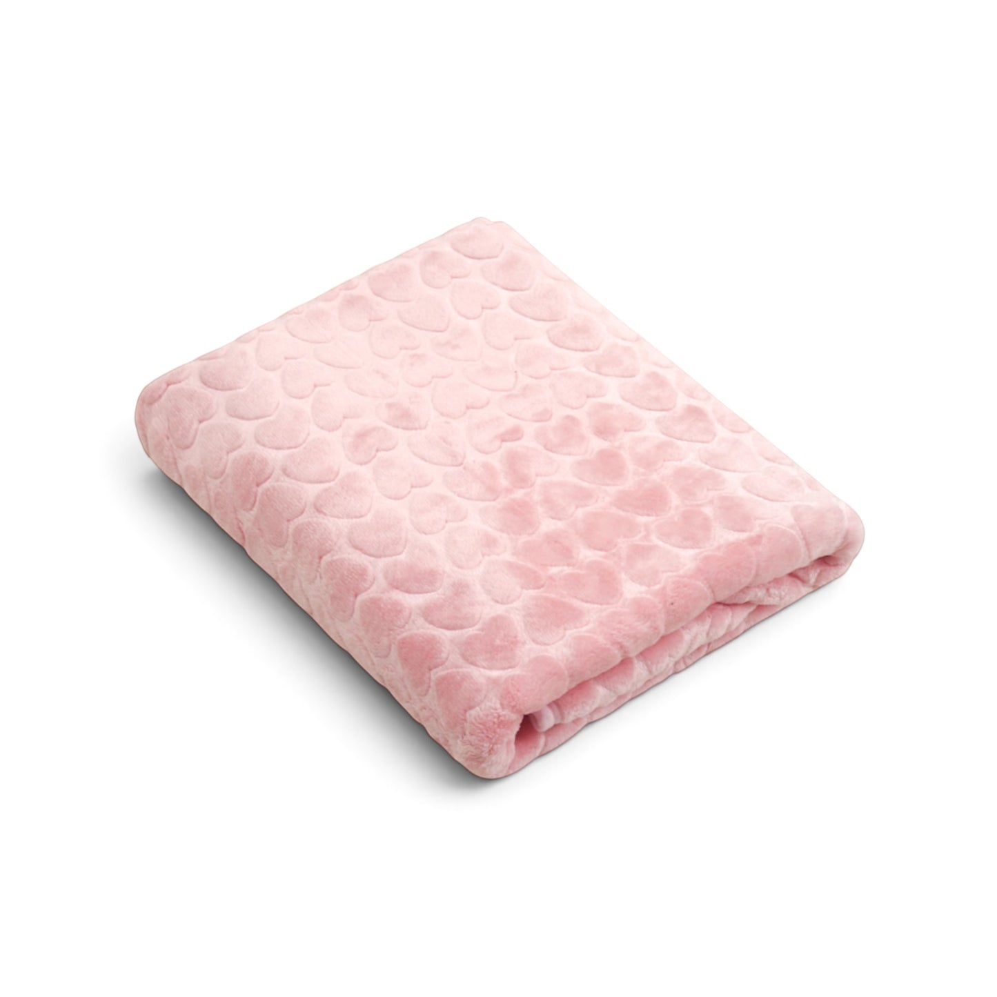 DUSTY PINK HEART EMBOSSED BLANKET