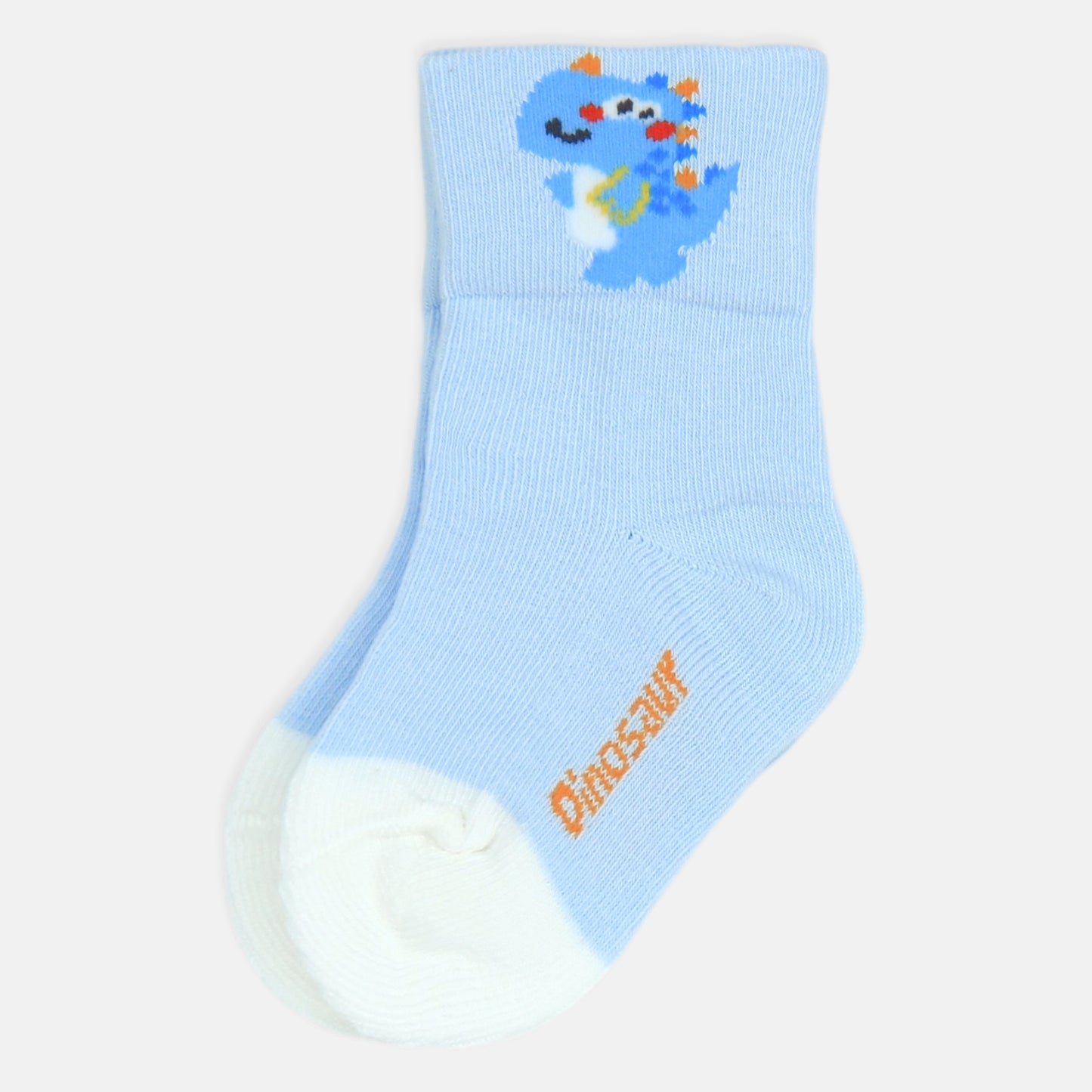 BOY SOCKS WHIMSICAL BLUE MONSTER