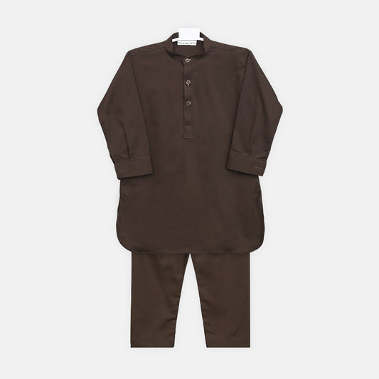Boys Chocolate Brown Kameez Pajama