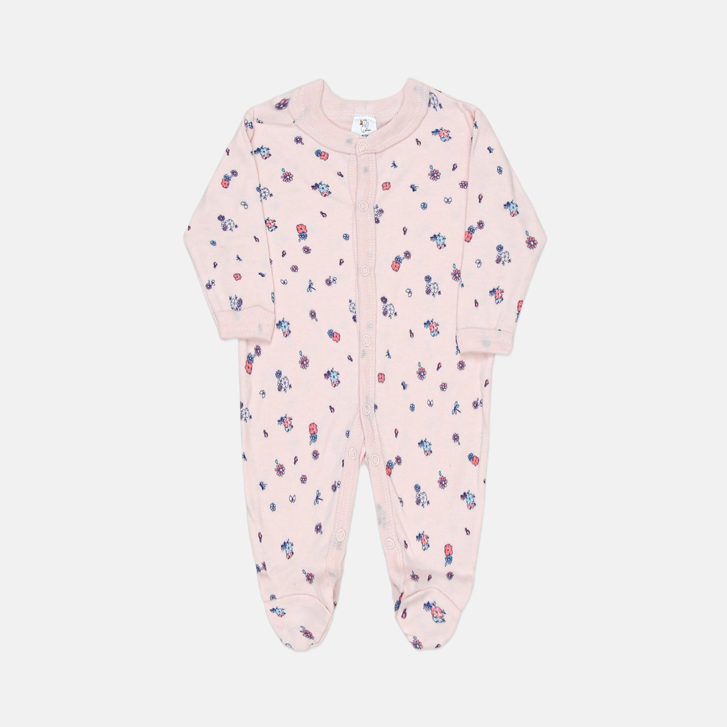 Pink & White Polka Dot Sleepsuits Pk-3