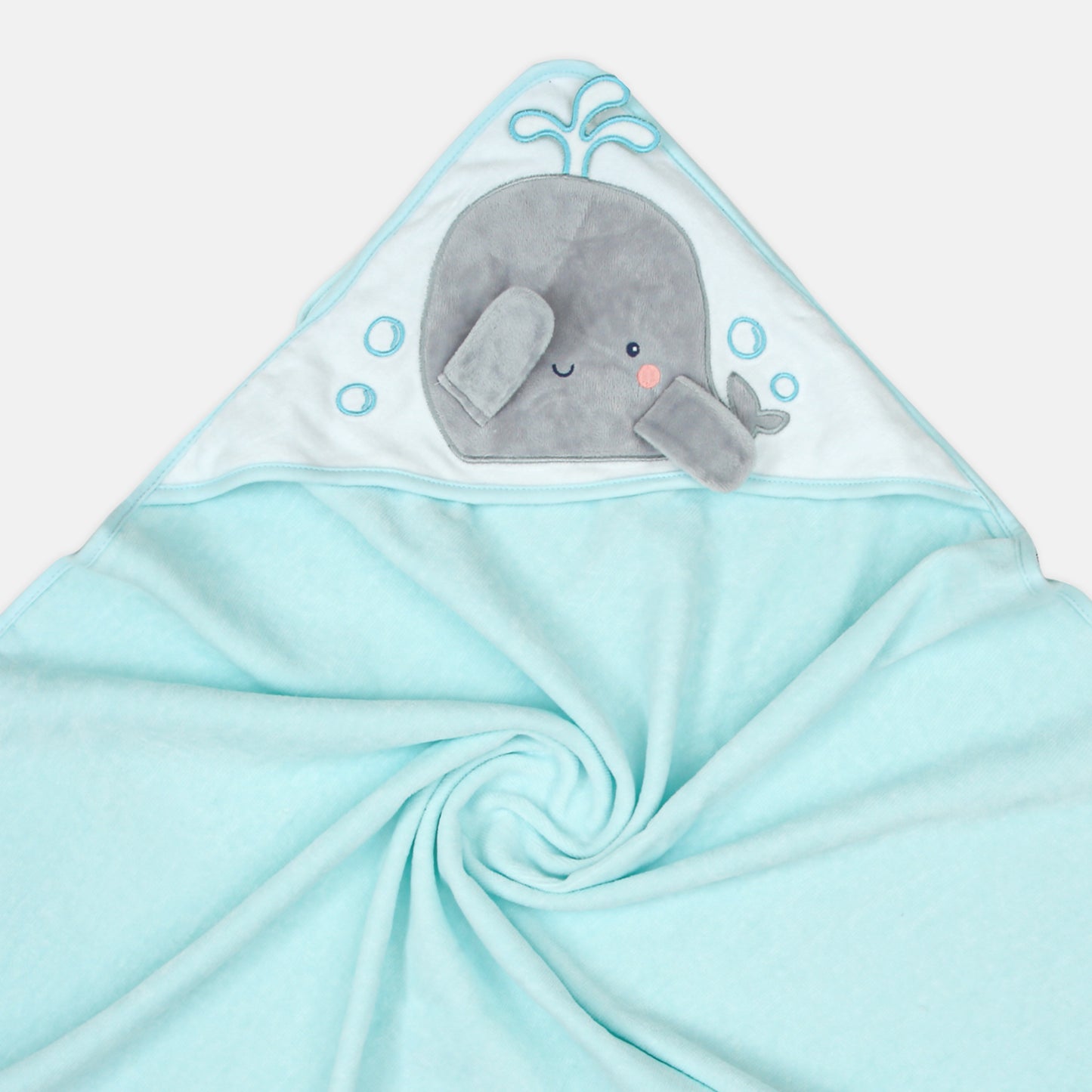 BATH TOWEL WHALE WISHES BATH SET