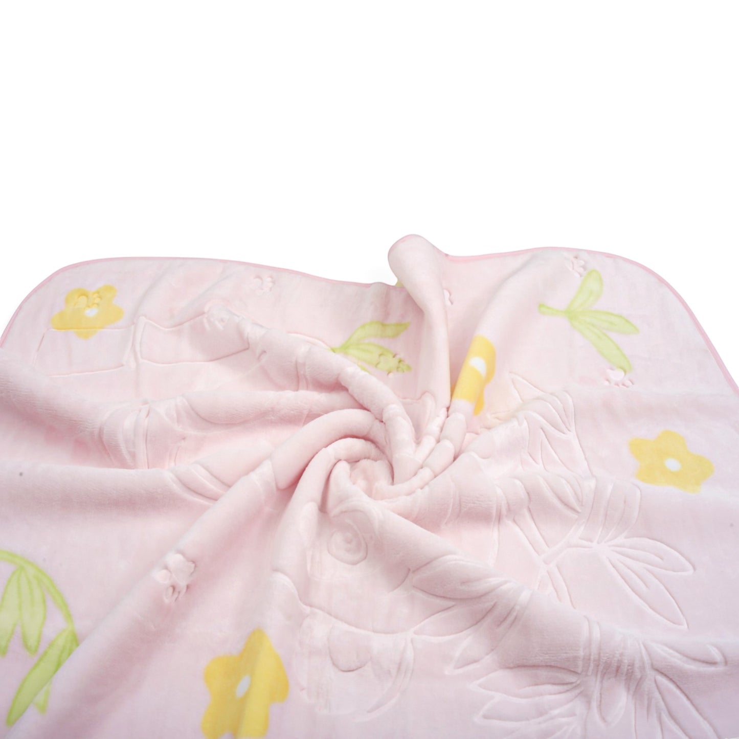 SOFT PINK PANDA EMBOSSED BLANKET