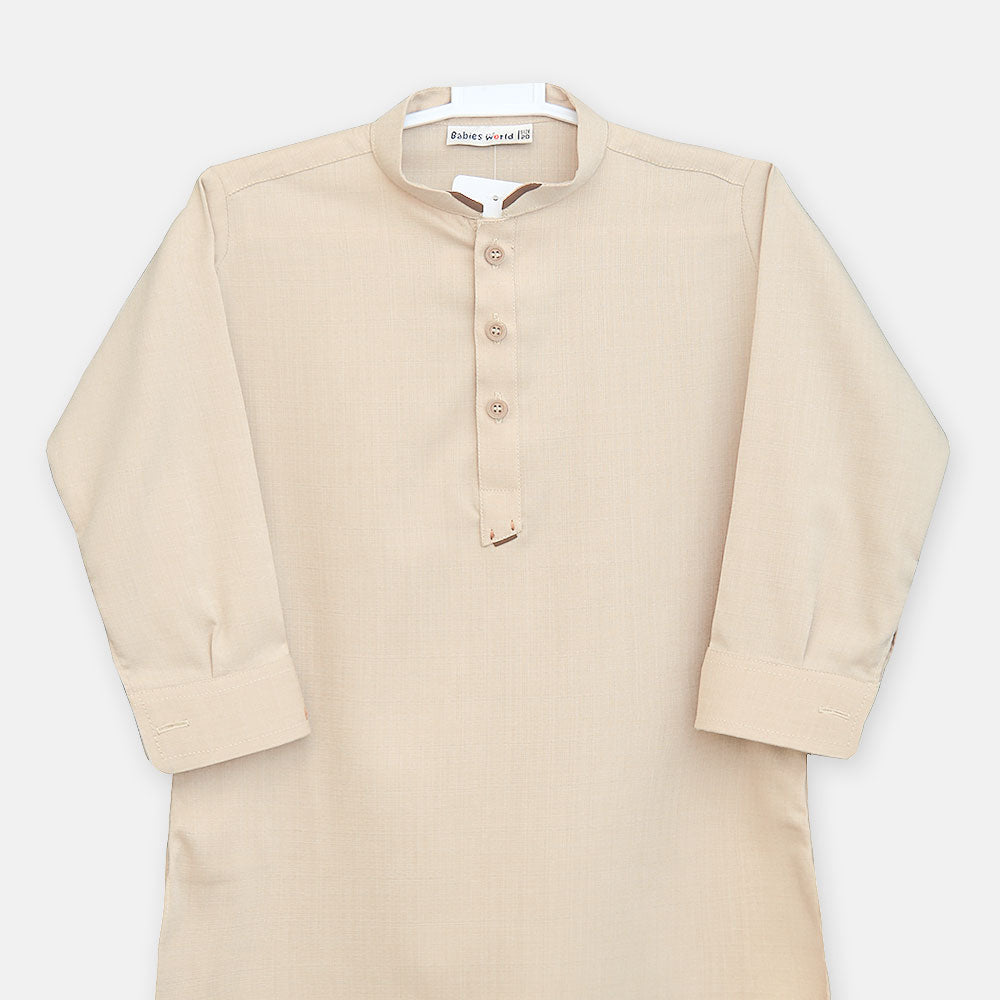 Boys Beige Kameez Pajama