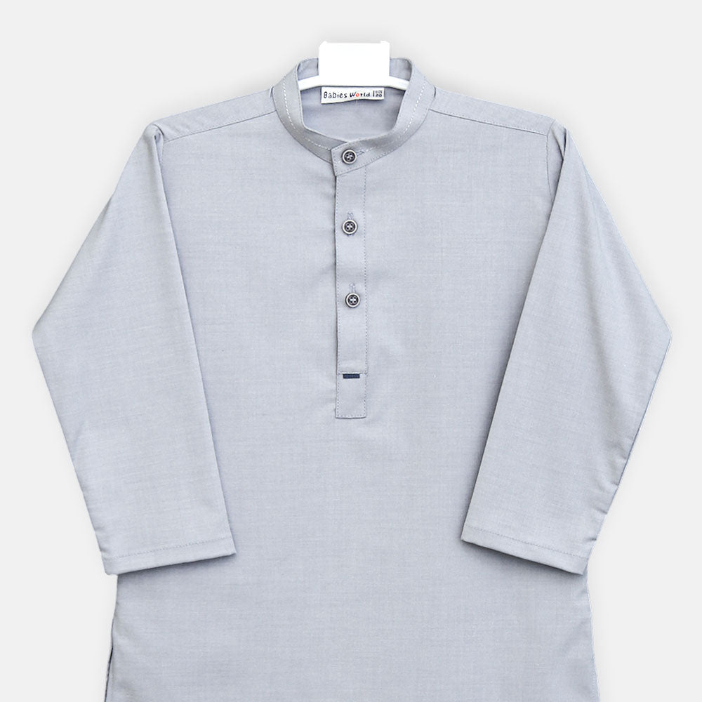 Boys Grey Kurta Pajama