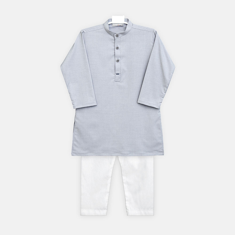 Boys Grey Kurta Pajama