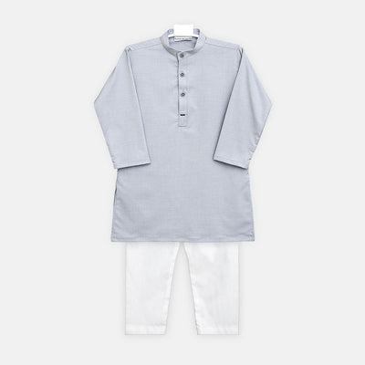 Boys Grey Kurta Pajama