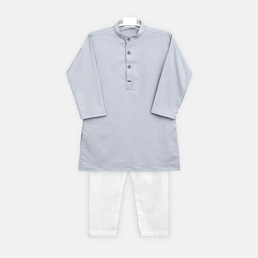 Boys Grey Kurta Pajama