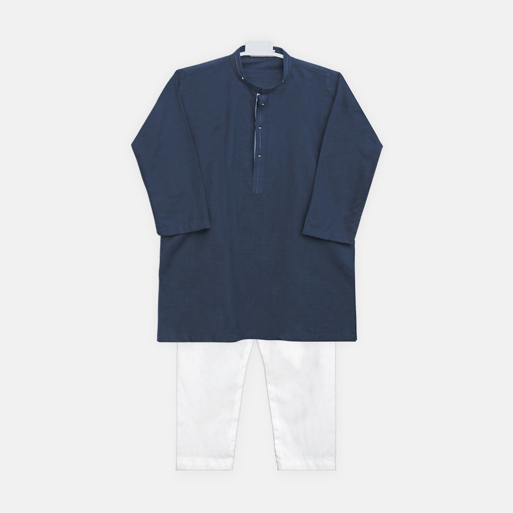 Boys Navy Blue Kameez Pajama