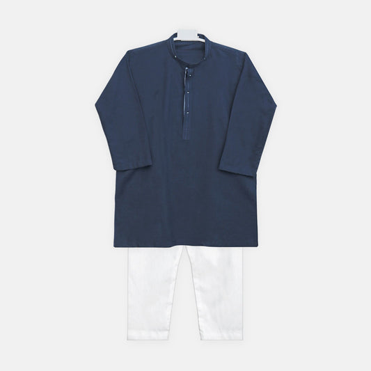Boys Navy Blue Kameez Pajama