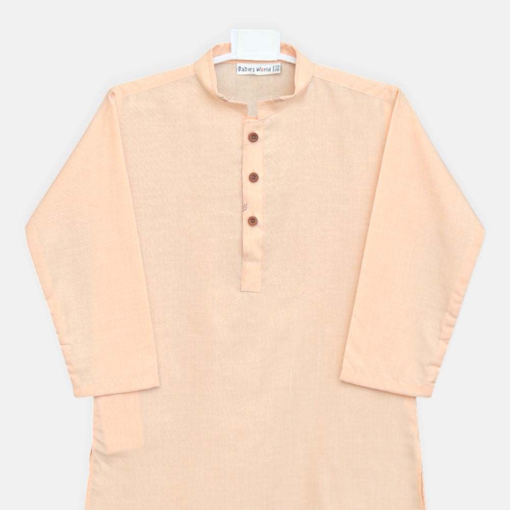 Boys Peach Kameez Pajama