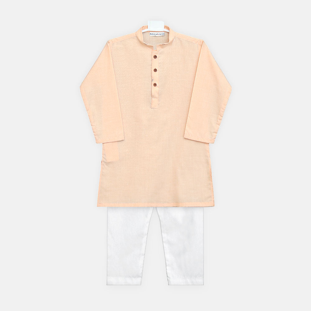 Boys Peach Kameez Pajama