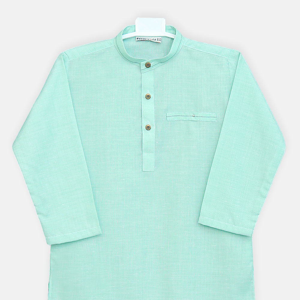 Boys Mint Green Kurta Pajama