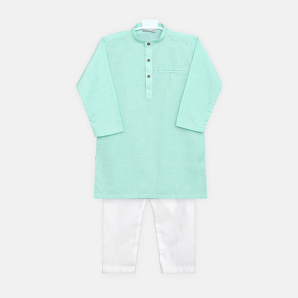 Boys Mint Green Kurta Pajama