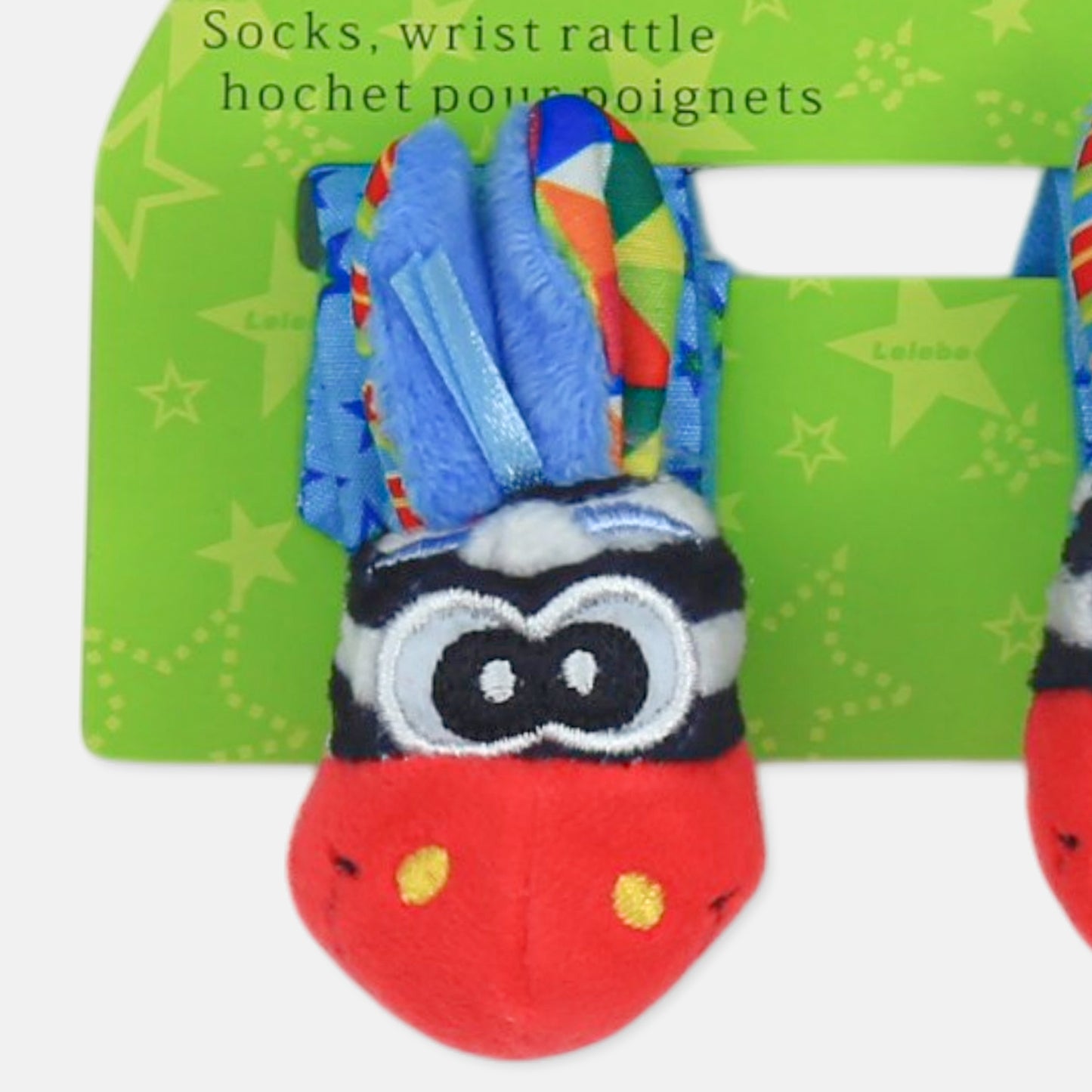 COLORFUL ZEBRA WRIST RATTLES