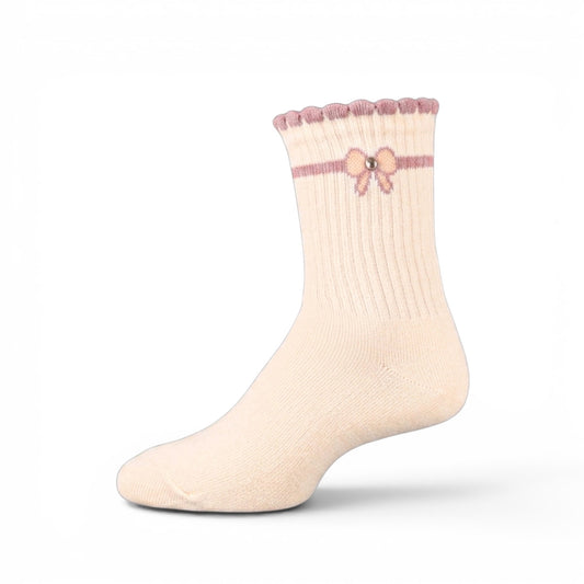 PINK BOW GIRL SOCKS