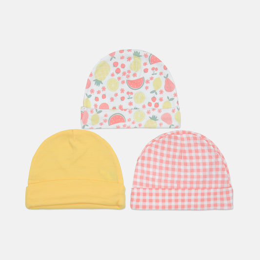 Fruity Gingham Head Cozy Pk Of 3