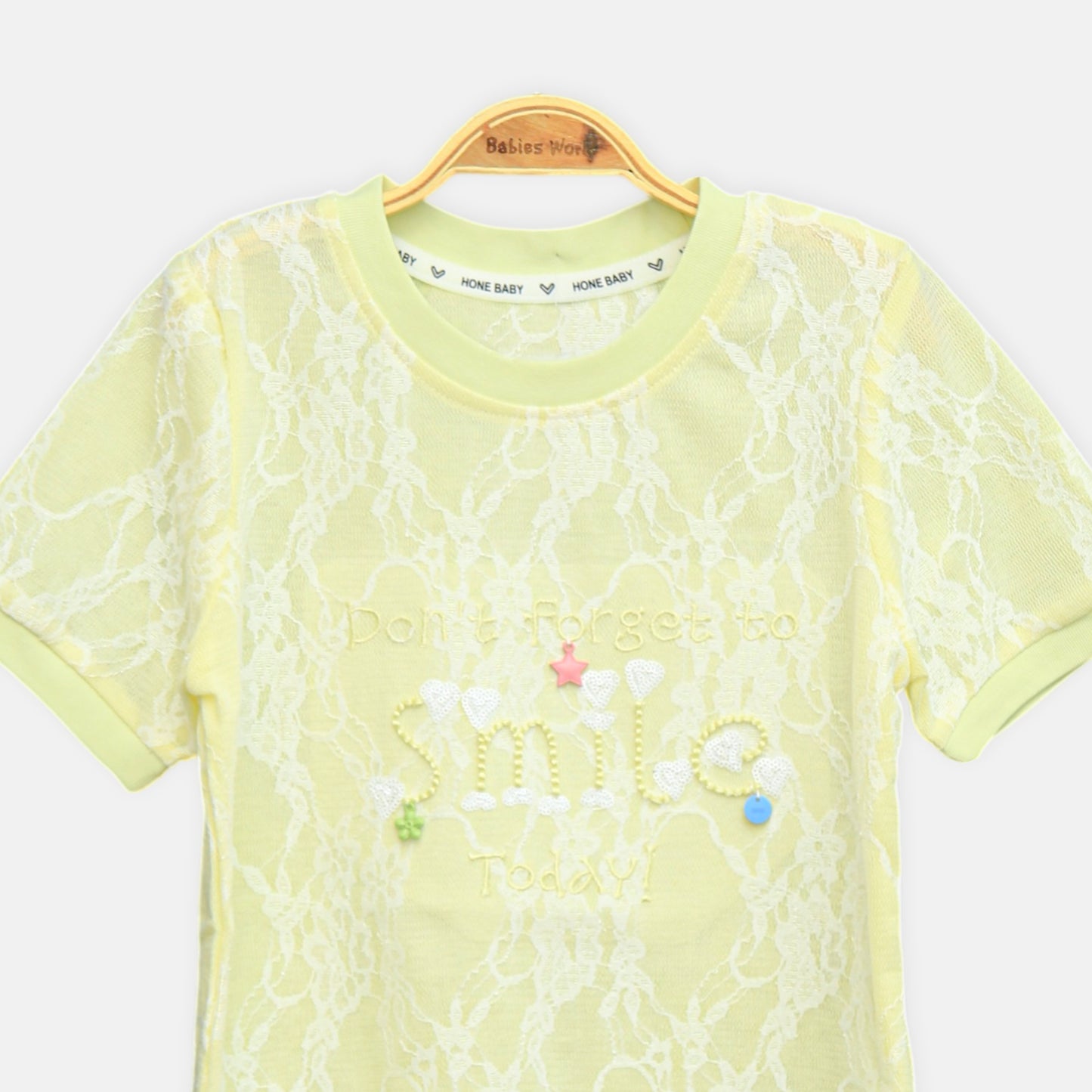 Yellow Lace Smile Top