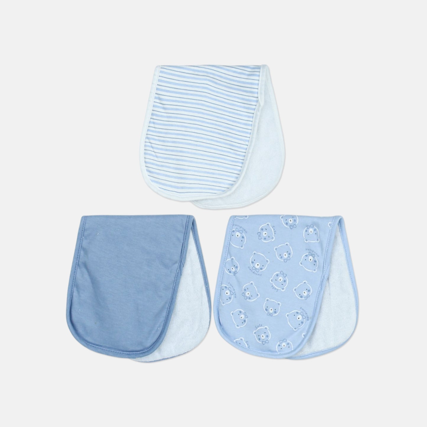 NAVY & STRIPE BURP CLOTH PACK (3 PCS)