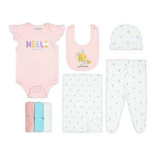 PINK SPRING BLOOM LAYETTE SET GIRL
