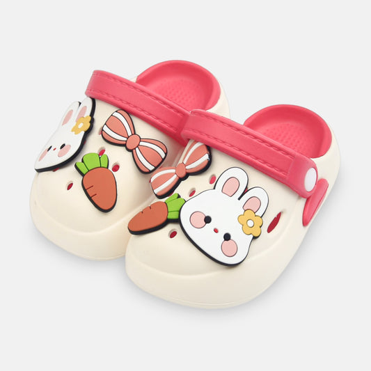 GIRL'S BUNNY THEMED CROCS – WHITE/PINK