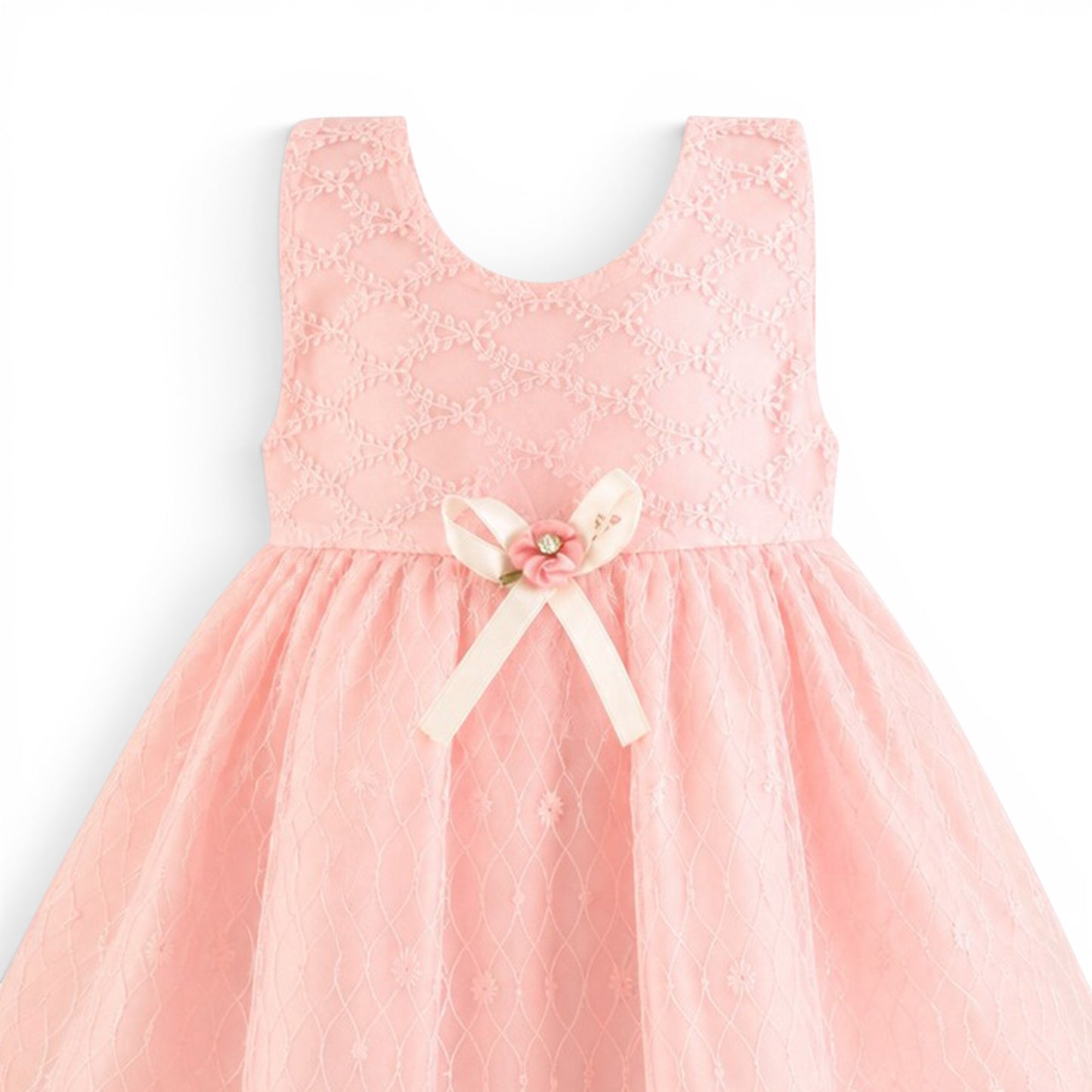 PINK BOW BABY GIRL FANCY FROCK GIFT SET