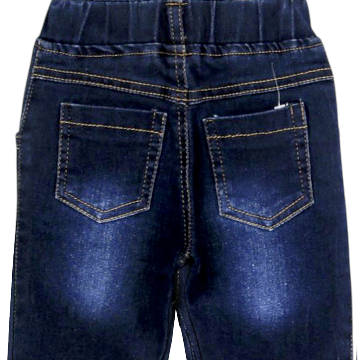 BABY GIRL DARK WASH EMBROIDERED DENIM JEANS (CAPRI)